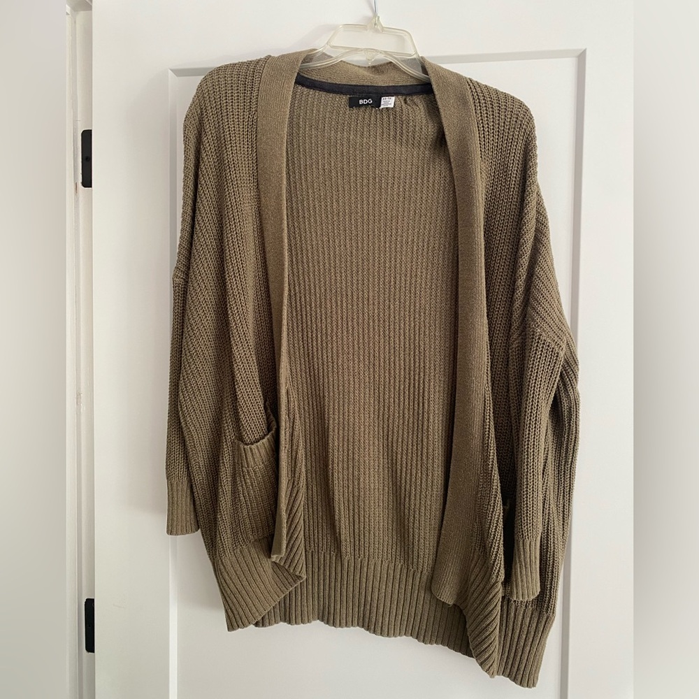 BDG green knit oversized cardigan